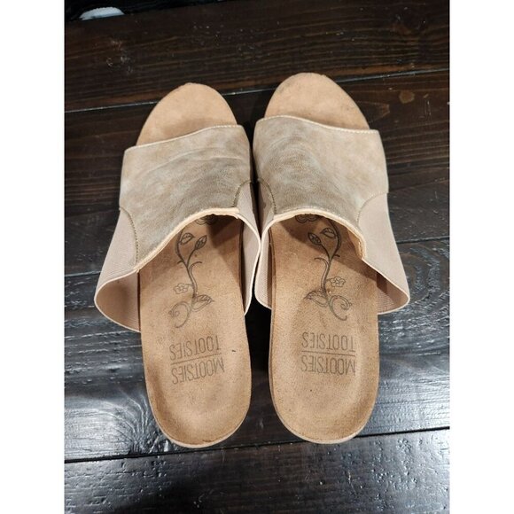 Mootsie Tootsie Tabor Beige Wedge Mule Sandal/Sz. 9M, EUC - Picture 8 of 9